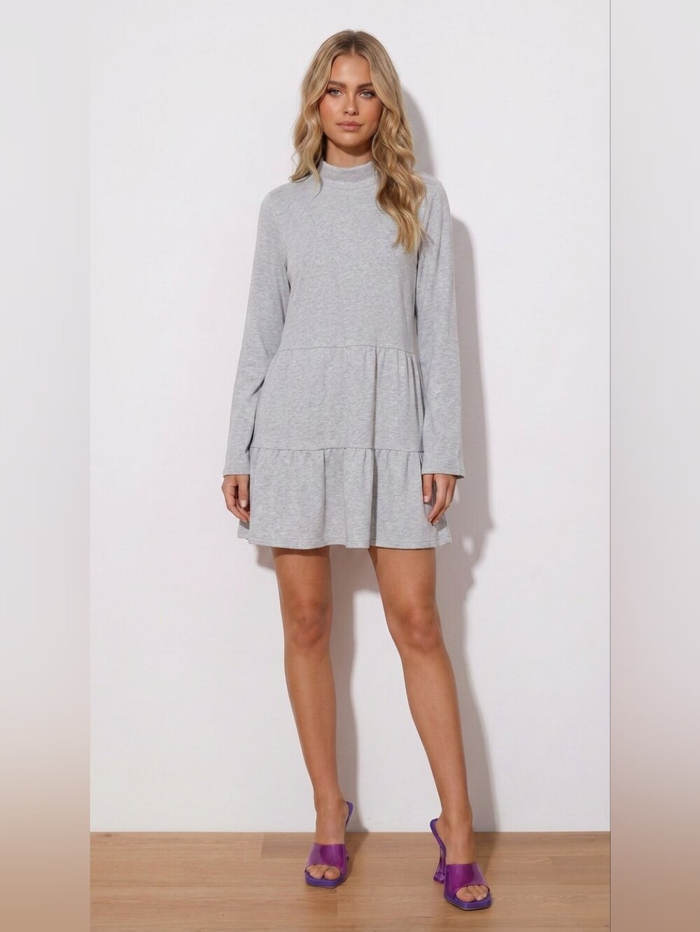 Style and Co Long Sleeve Gray Sweater Dress - Size Extra Large (XL)